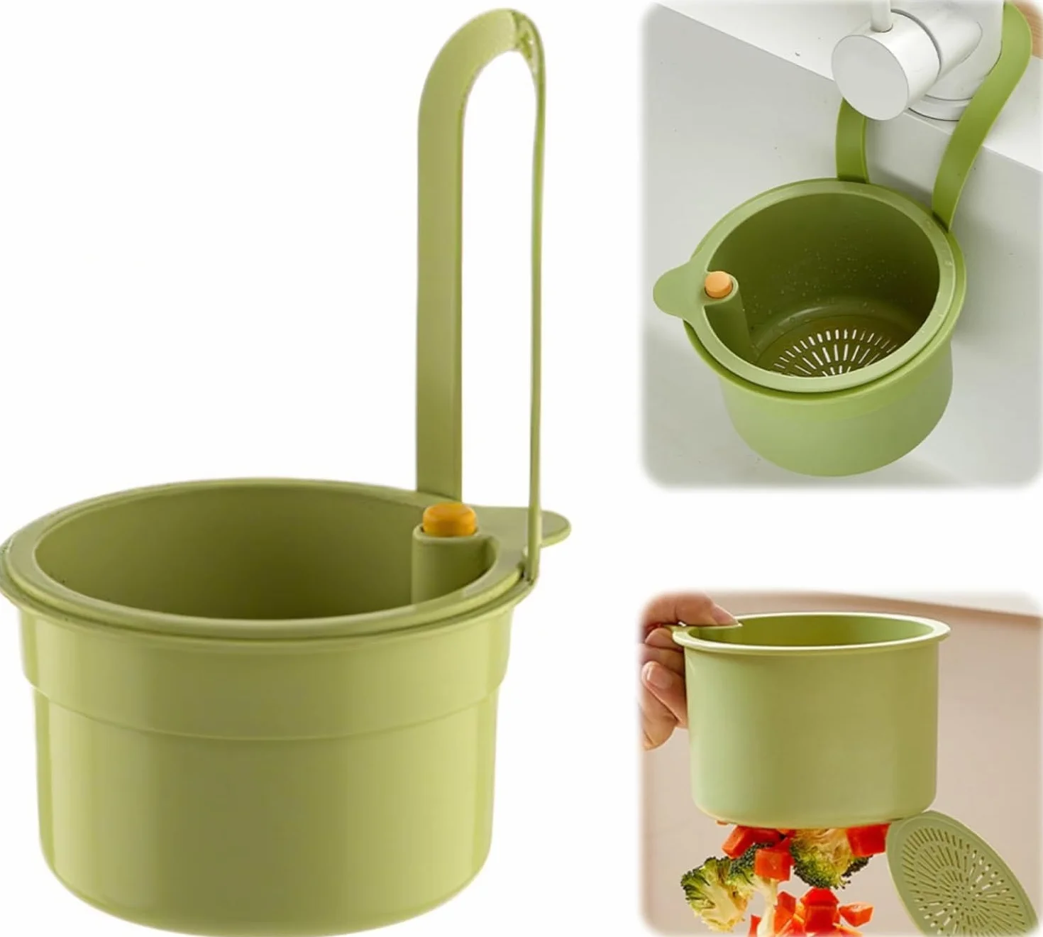Cestello Di Scarico Per Lavello Da Cucina, Cestino Di Scarico Del Scolapasta Del Sospeso, 2025 Lavello Cucina Autopulente Per Rifiuti Alimentari Rubinetto Da Appendere