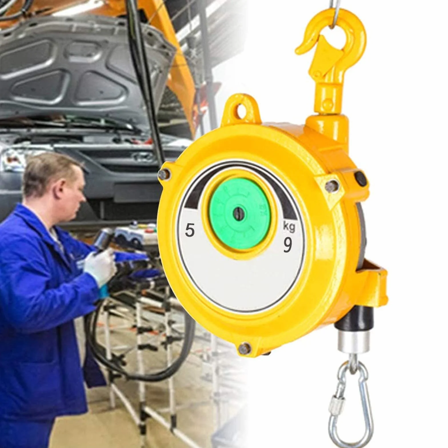 Bilanciatore a Molla Retrattile 5-9kg/9-15kg/15-22kg, Autobloccante Supporto Retrattile Spring Balancer Per Accessori Di Produzione Automobilistica E in Altri Ammortizzatori a Molla Spring Balancer(Si