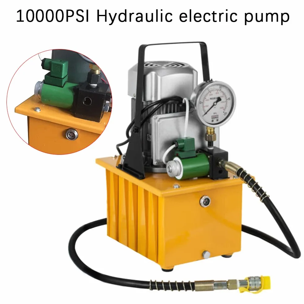 Pompa Idraulica Elettrica 1400 RPM Con Serbatoio Del Carburante Da 7 L, 750 W, 220 V, Per Rimorchio, 2-70 Mpa Elettrovalvola Idraulica (Verde)