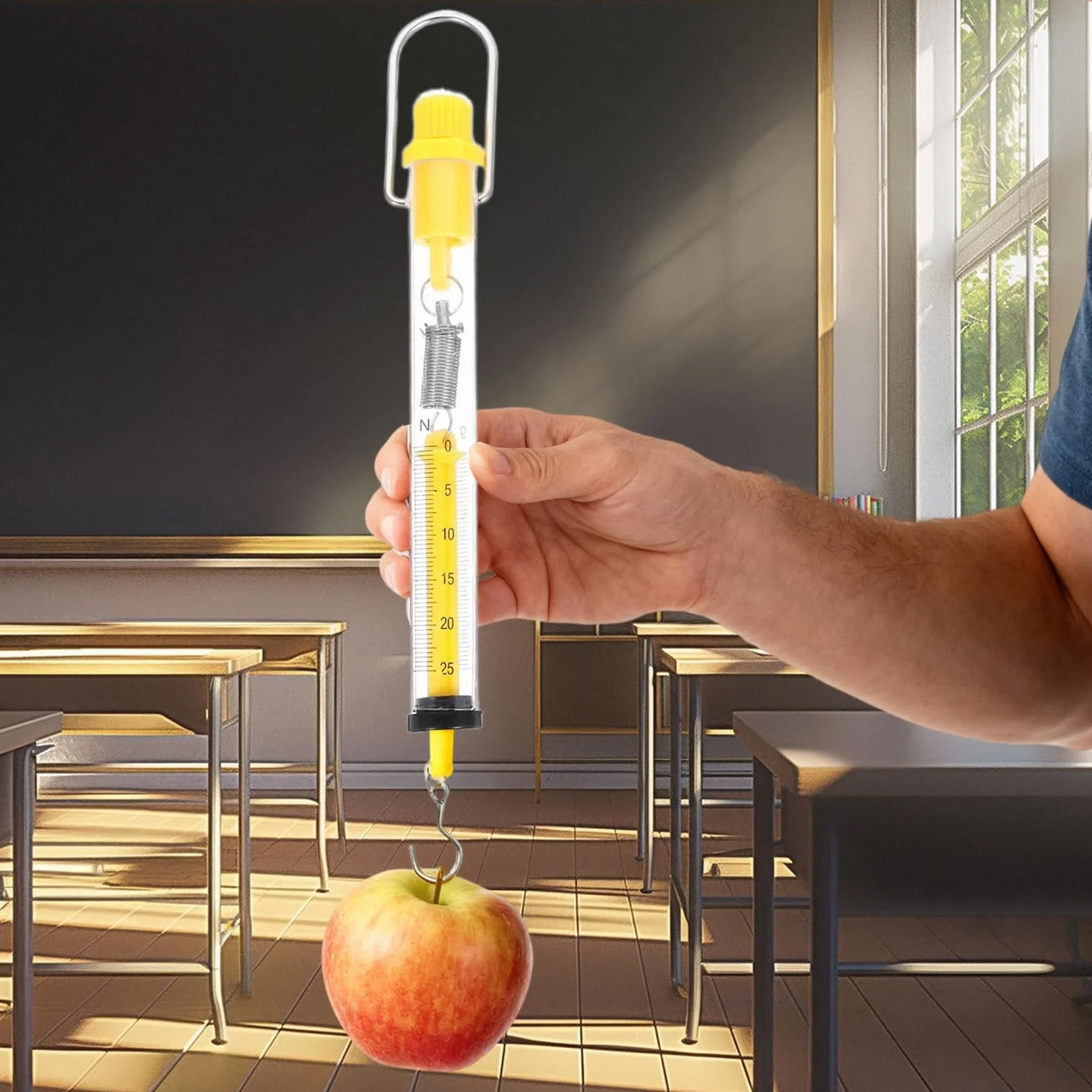 JINGLING Scaletta a molla Tubular Spring, capacità 2,5N | Dinamometro fisica,Per istituzioni scolastiche e laboratori educativi per scienze naturali