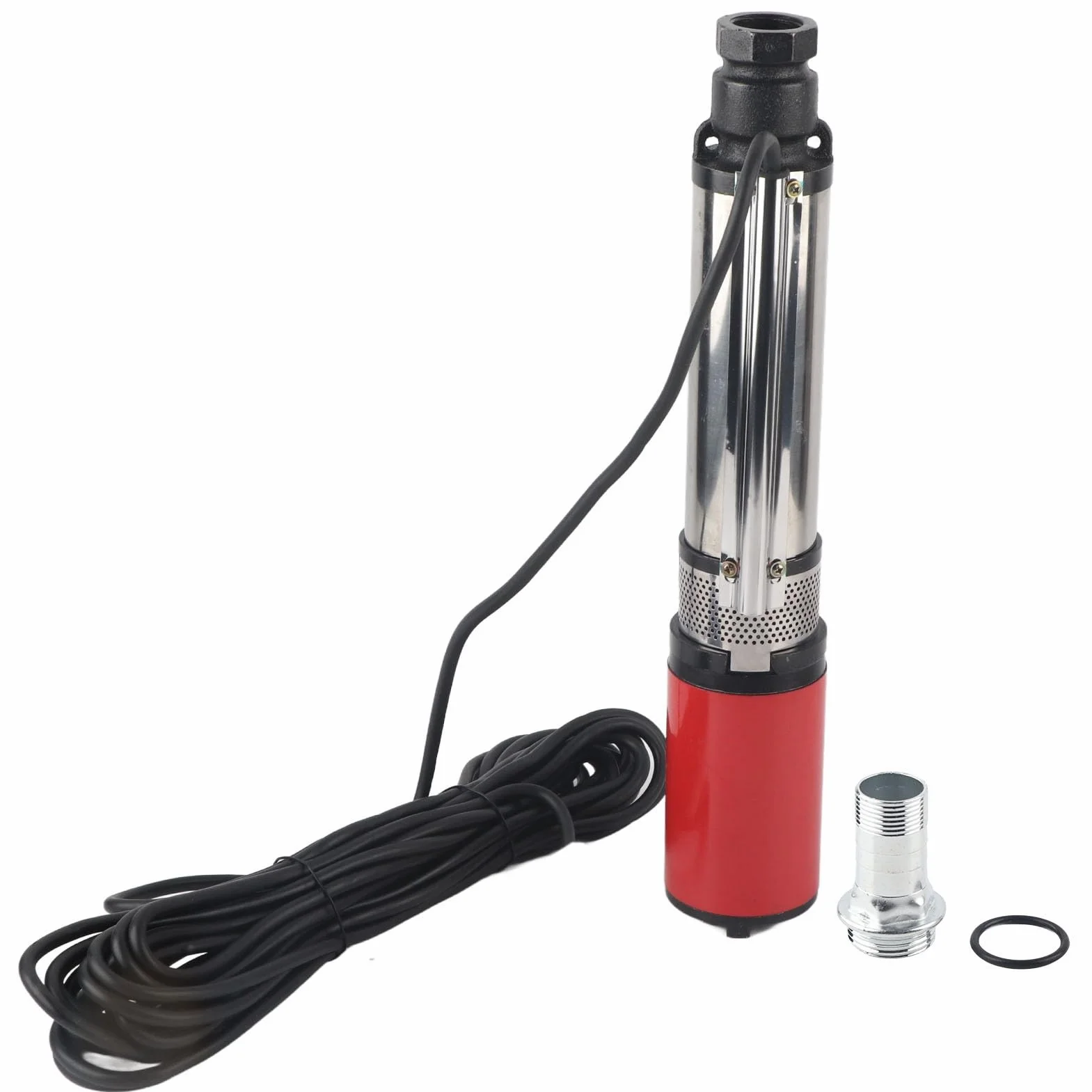 banapoy Pompa Sommergibile Solare per Pozzi, 50m DC 48V Pompa Sommergibile per Pozzi Profonda Ad Alto Portata di Grande Flusso, Girante Galleggiante Motore in Ottone, per Pozzi, Irrigazione Agricola
