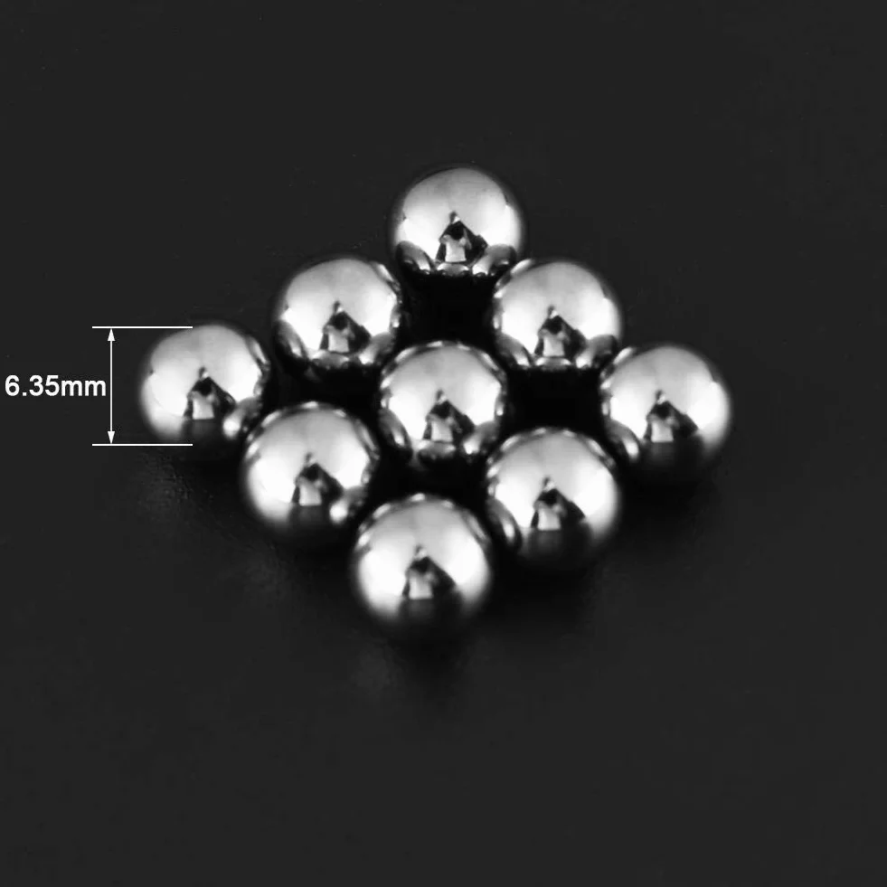 Fydun Sfere d'Acciaio 200 Pezzi 6,35 mm 1/4 Pollice Diametro G10 Sfere in Acciaio di Precisione
