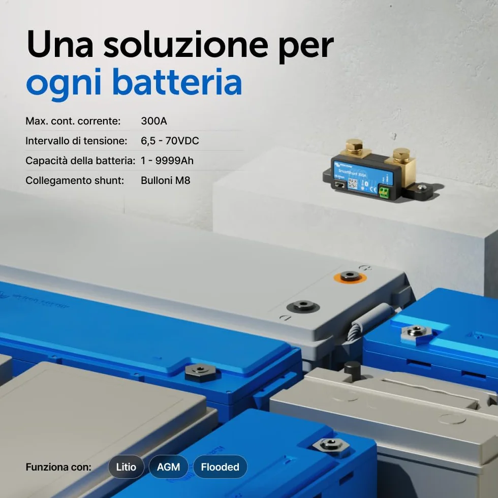 Victron Energy SmartShunt 300A 50mV Monitor Batteria (Bluetooth)