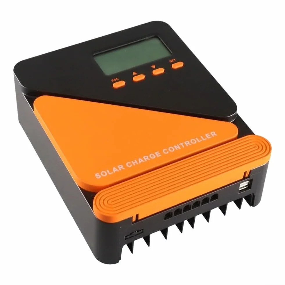 per regolatore di carica solare, tecnologia MPPT, efficienza del 99%, schermo LCD, porta USB per caravan, camper, 20 A (40 A)