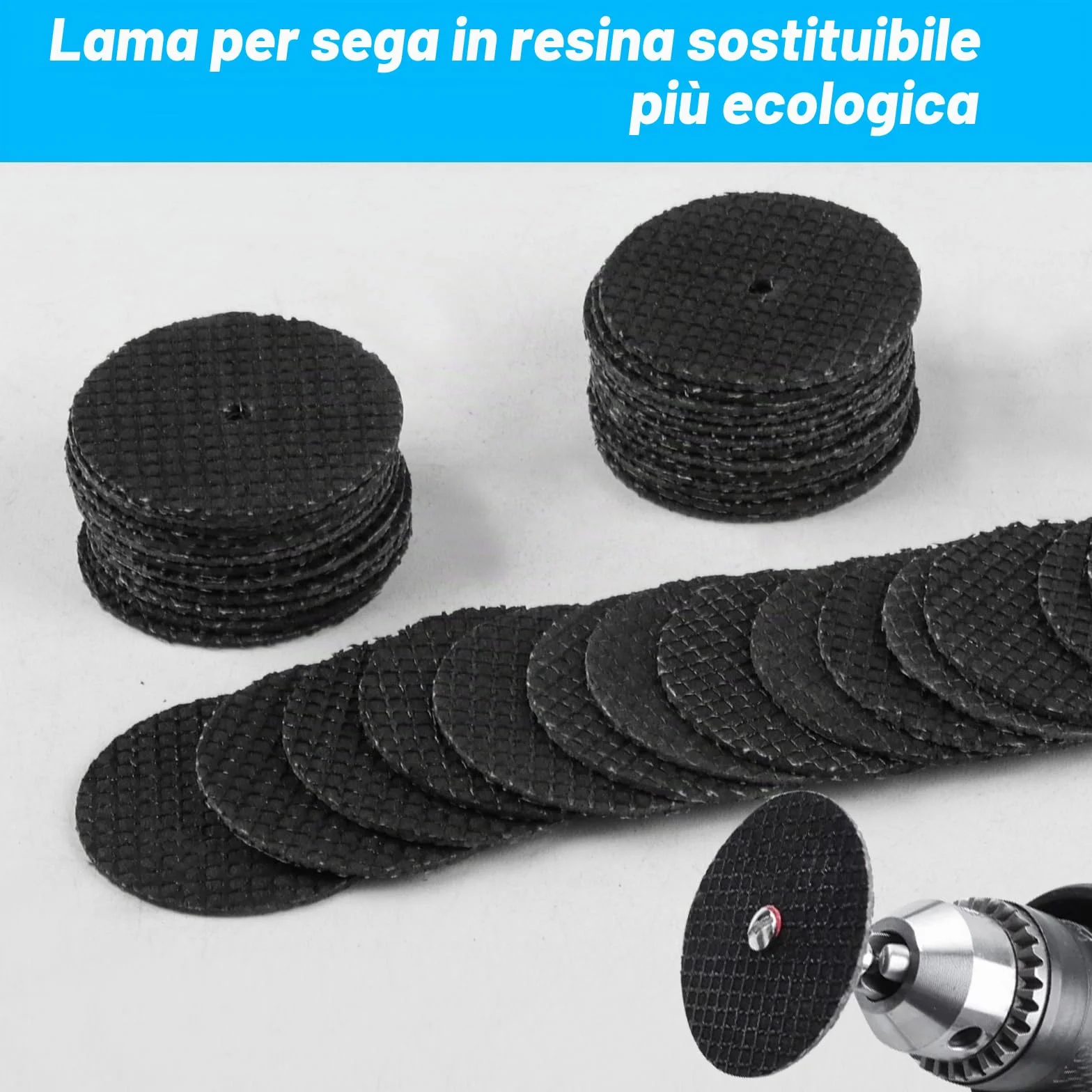 60 dischi da taglio compatibili con Dremel, 32 mm per accessori rotanti, set di dischi da taglio per metallo acciaio