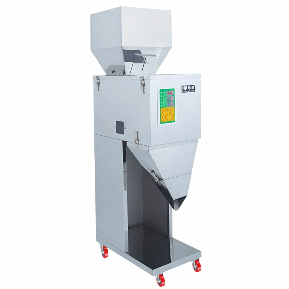 Macchina di riempimento automatica pesatura 200W, macchina di riempimento in polvere 10-999g macchina di riempimento macchina imballatrice con pesatura automatica