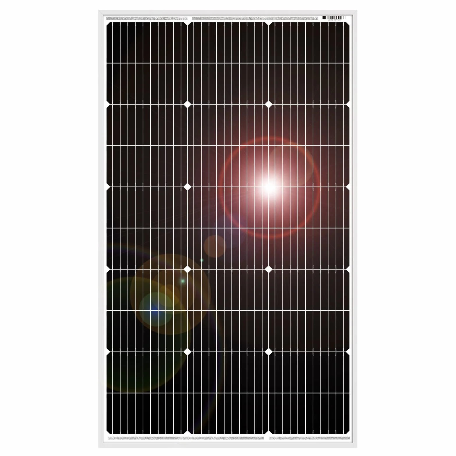 DOKIO Pannello Solare 100W 12V Monocristallino Fotovoltaico Impianto Camper Casa Baita