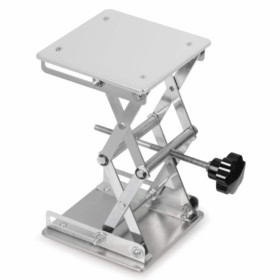 Stonylab Sollevatore Laboratorio 150x150mm Acciaio Inox Altezza 75-260mm Peso 10kg