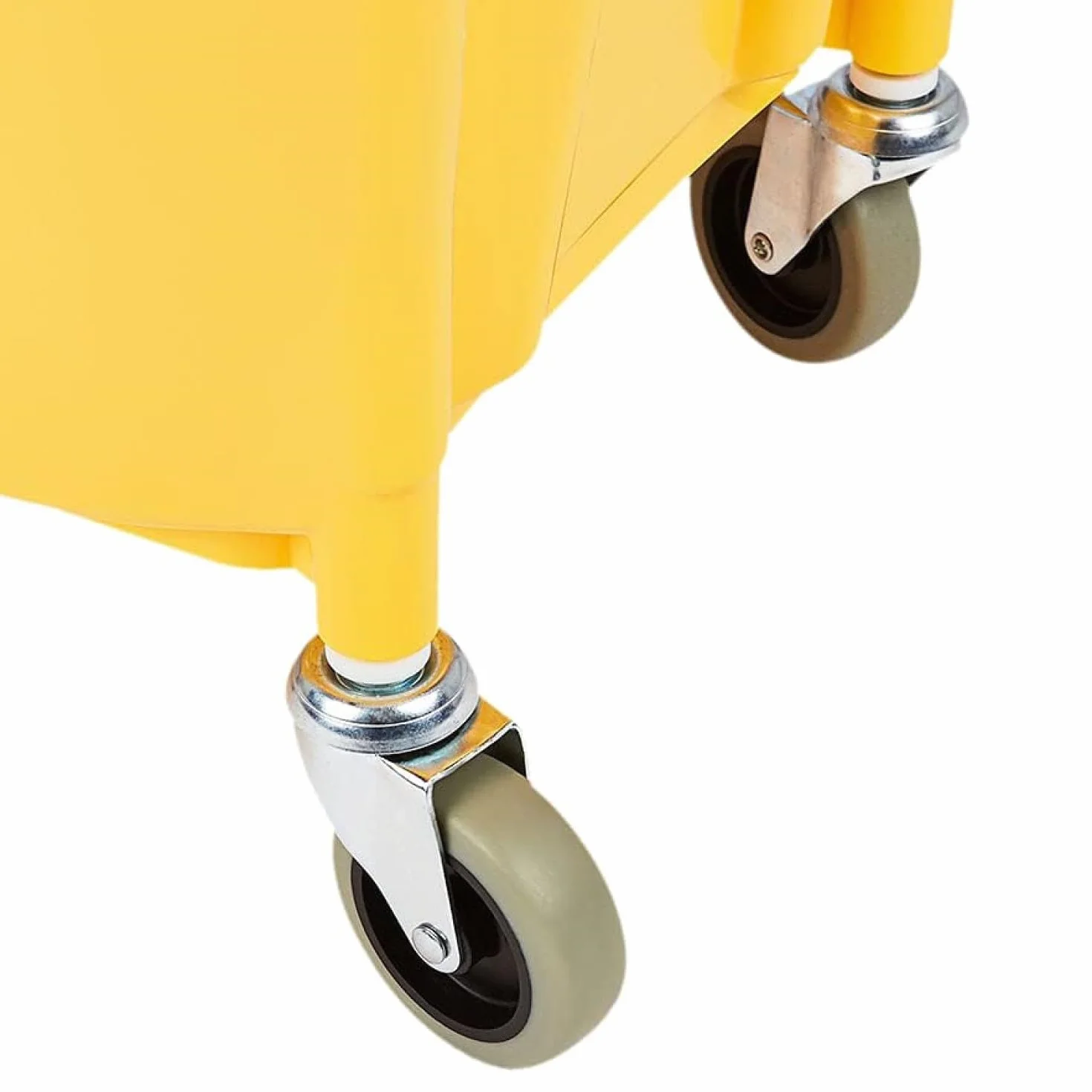 Amazon Basics Secchio per mocio Kentucky rettangolare 35 qt giallo con ruote e strizzatore a pressione