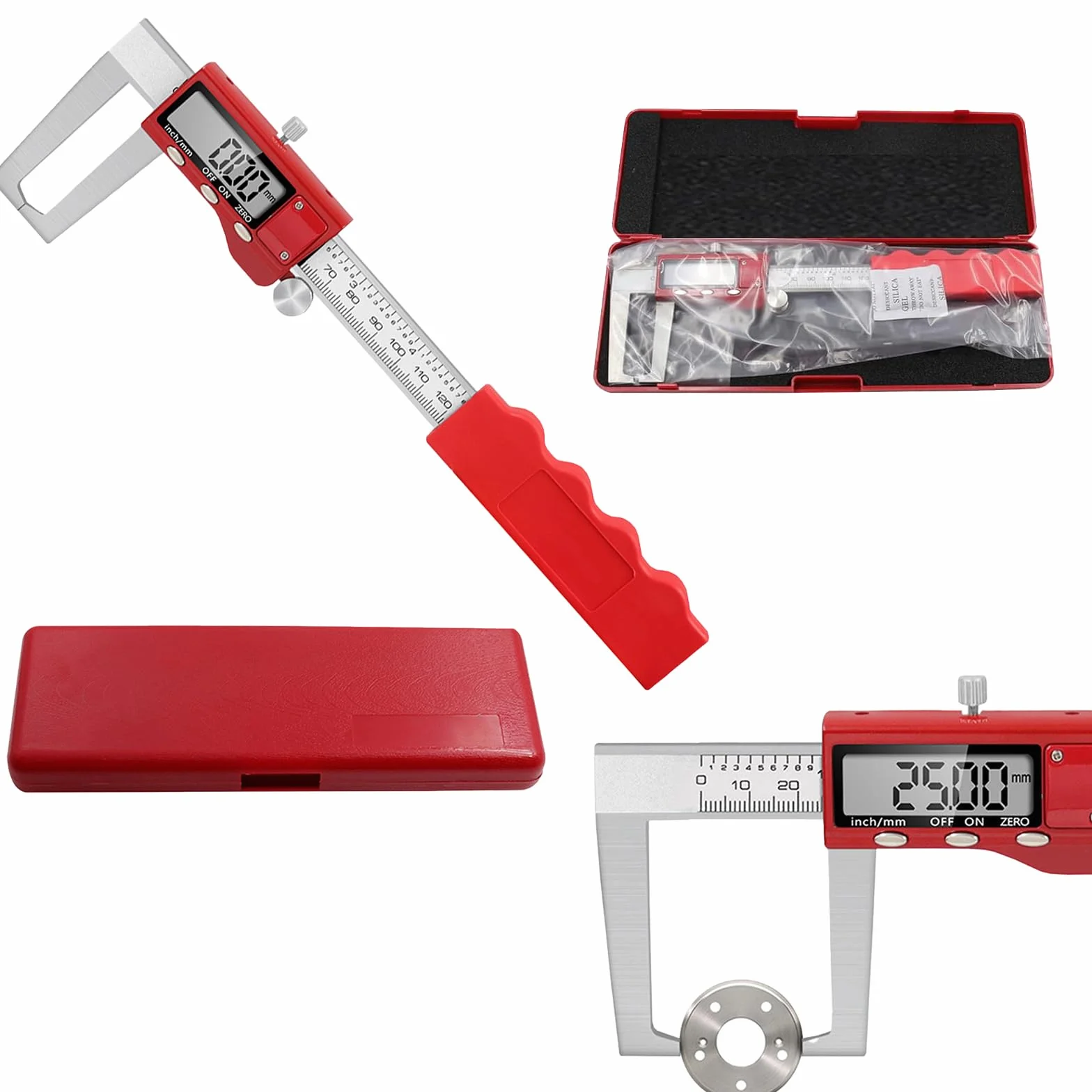 Calibro Digitale, Calibro Digitale Per Disco Freno Da 0-150 Mm Strumento Di Misurazione In Acciaio Inossidabile Con Scatola Di Immagazzinaggio E Display Lcd Per Meccanici E Appassionati Di Auto