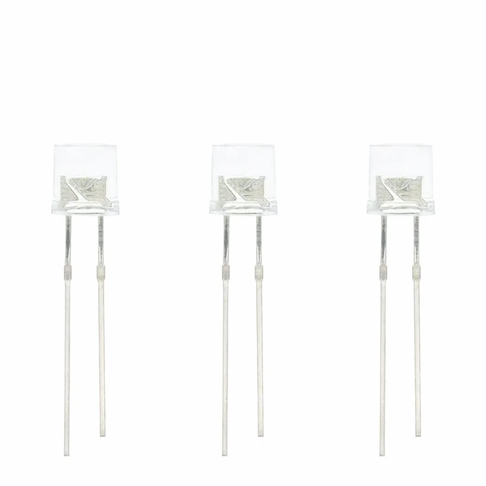 100 pz Min 5mm Flat Top Bianco Rosso Rosa Giallo Blu Grandangolo Lampada Diodo LED Lampadine Ultra Luminose Diodo Emettitore F5 5mm Lampada LED FAI DA TE