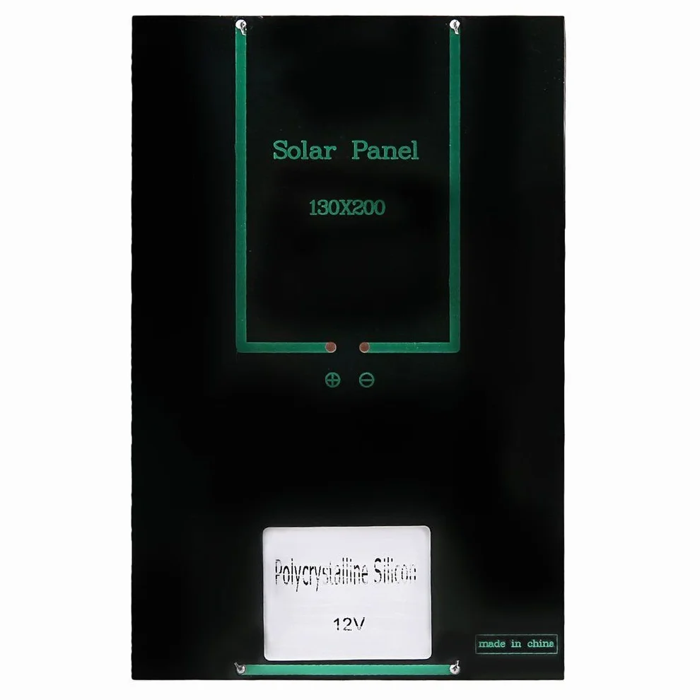 NUZAMAS 4.2W 12V 350ma Mini Pannello Solare Modulo Solare della cella di Sistema Camping Caricabatterie DIY Parti 200mm X 130mm