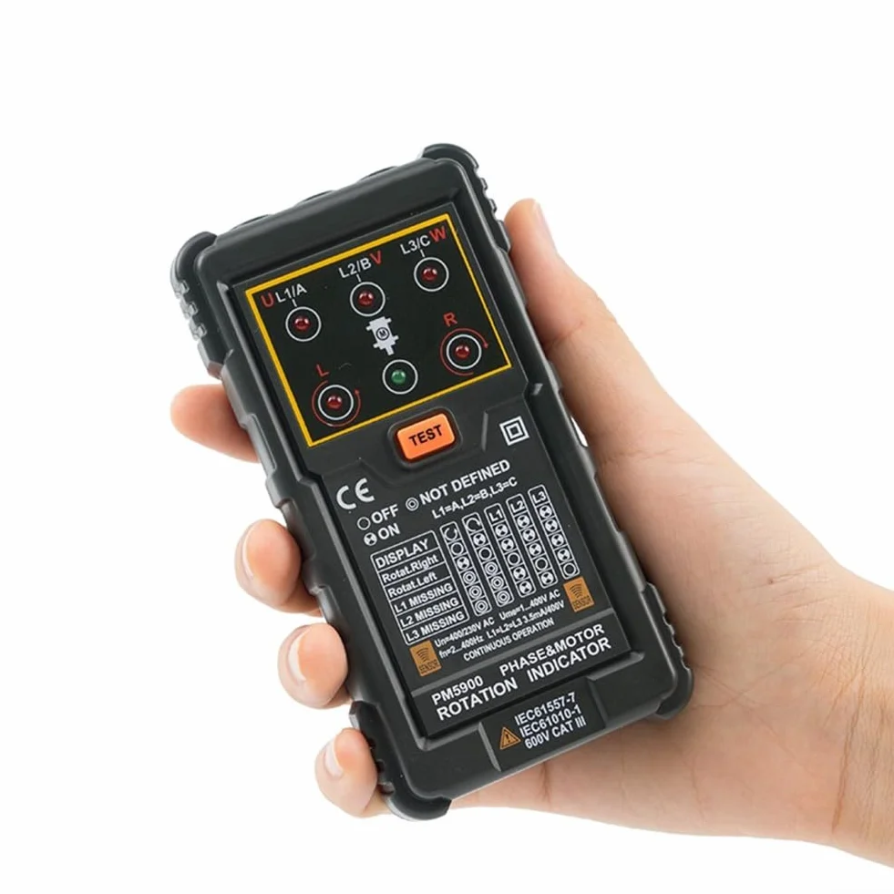 Indicatore di rotazione delle sequenze di fase del motore PM5900 Test di sequenze non di fase