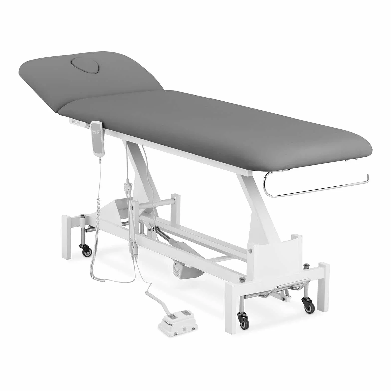 Physa - Lettino cosmetico elettrico Lille 1 motore, 100 W, 207 x 68 x 53-92 cm, 200 kg, telecomando grigio, per il trattamento, per la terapia, per il massaggio