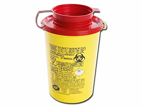 GIMA 25790 Contenitore Rifiuti Taglienti Linea Pbs, 0.6 Litri, 100 Pezzi