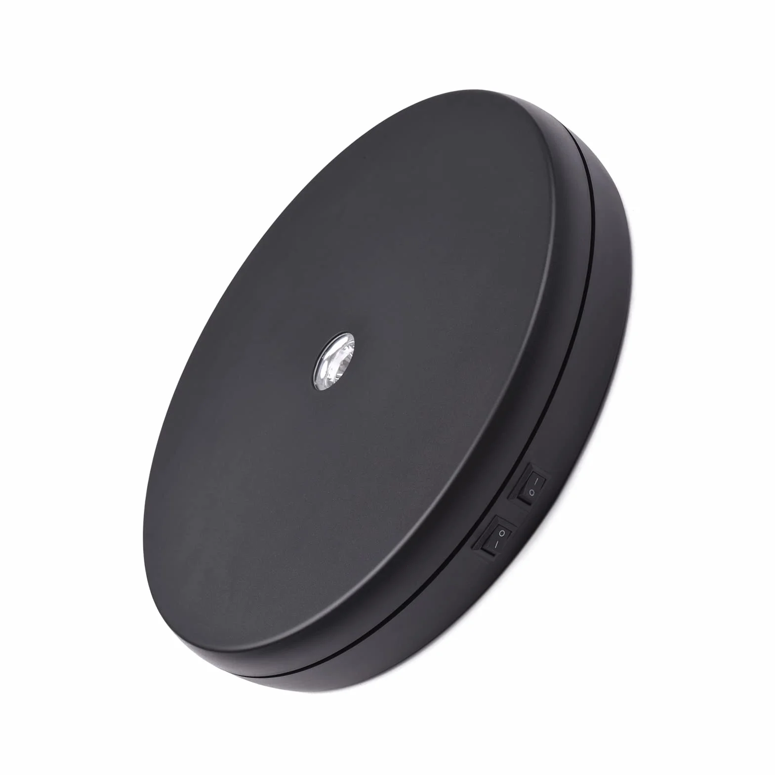Andoer Piatto girevole elettrico 360° LED per esposizione gioielli fotografia (Nero)