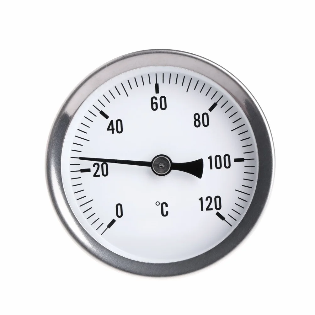 Termometro per Acqua, Termometro Orizzontale Quadrante Indicatore di Temperatura in Alluminio Misuratore per Acqua Liquida 63 mm Misuratore Leggero