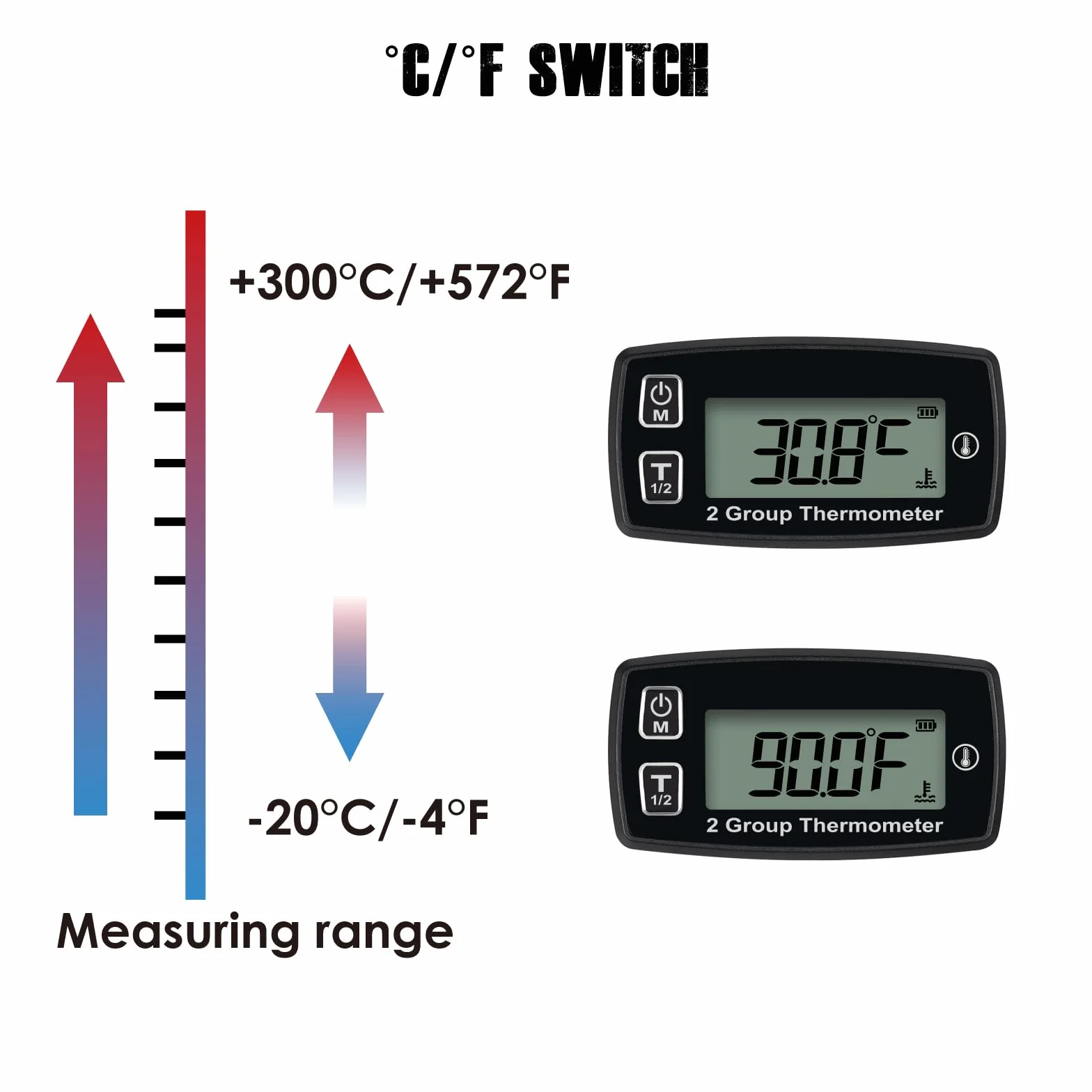 Il misuratore di temperatura digitale del motore con display LCD Taikemeti è stato progettato per misurare le temperature del motore come navi, tosaerba, motoseghe, ecc.