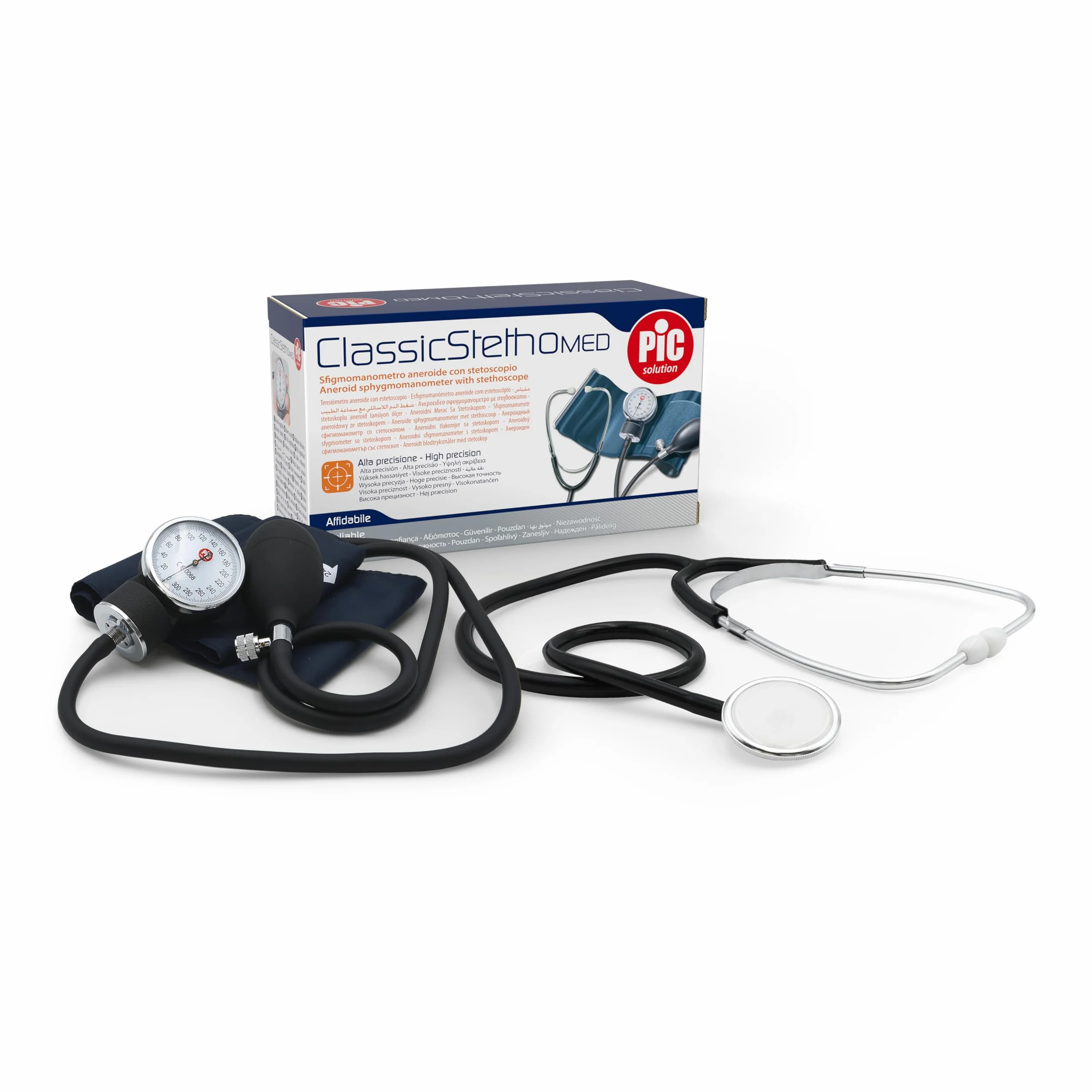Pic Solution Misuratore di Pressione Aneroide ClassicStethoMED con Stetoscopio