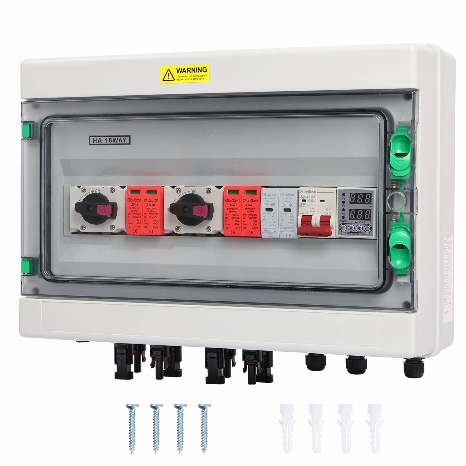 Protezione contro le sovratensioni per impianti fotovoltaici - Scatola di giunzione solare DC 1000V/AC 230V, interruttore di sezionamento Dc500V/Ac230V Distribution Box