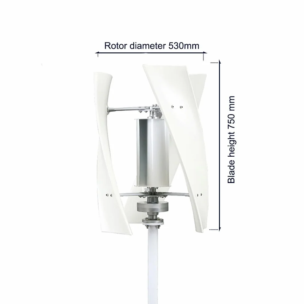 Turbina Eolica, 10000W 12V-220V Kit Generatore Eolico Verticale Produttore di Elettricità con Inverter di Potenza Rumore Ridotto Generatore Eolico a 3 Pale