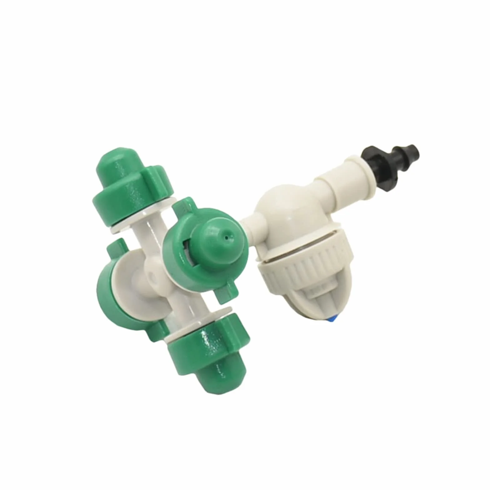 Xiaochen Raccordi per Tubi annaffiatori sprinklers Ugello di atomizzazione sospeso, ugello atomizzante antidocchiato Croce con connettore spinato, ugello di atomizzazione for irrigazione Serra 50 Set