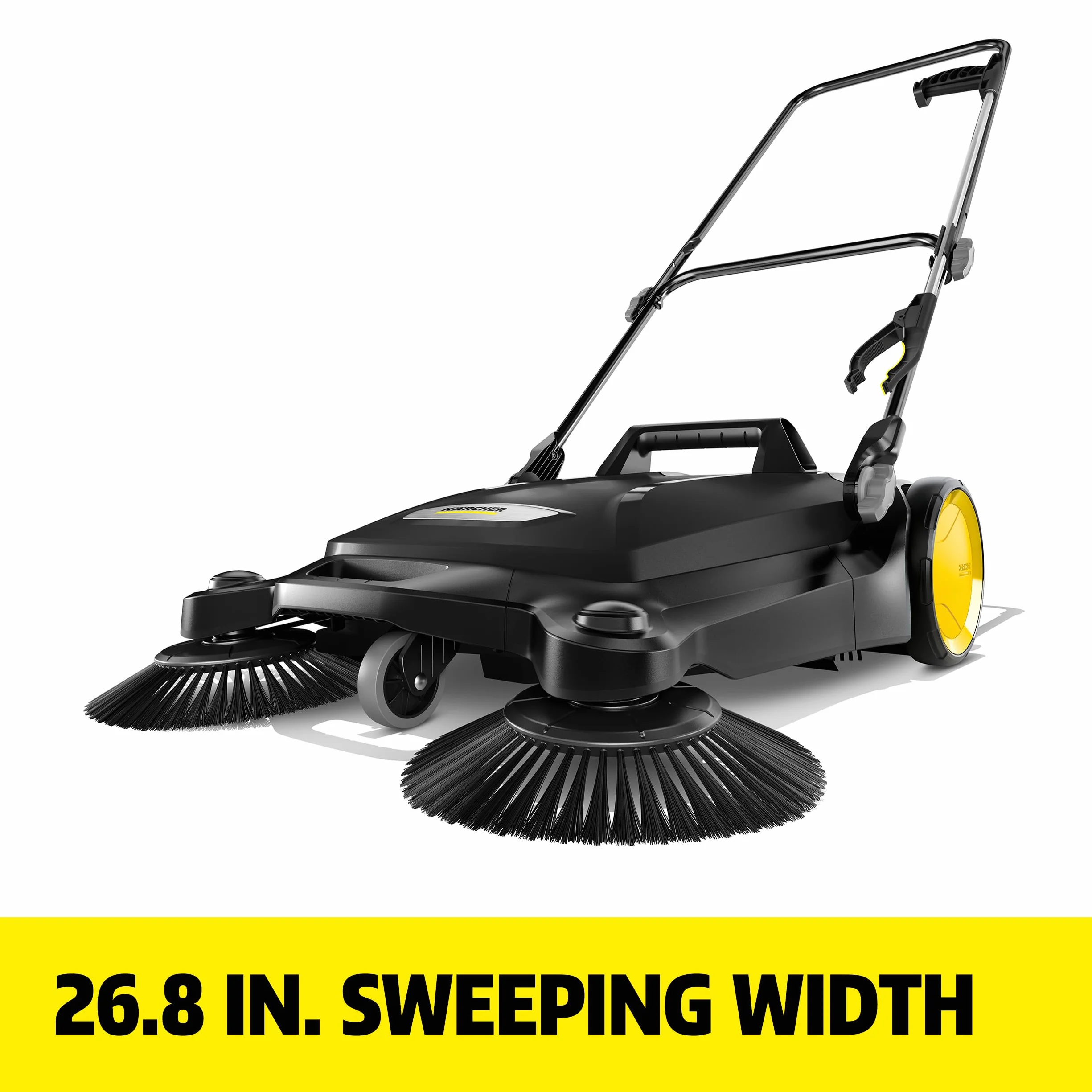 Kärcher Spazzatrice manuale S 4 Twin eco!Power per officine, marciapiedi, vialetti o garage con raccogli detriti, capacità 20 LITRI, larghezza spazzata 68,1 cm