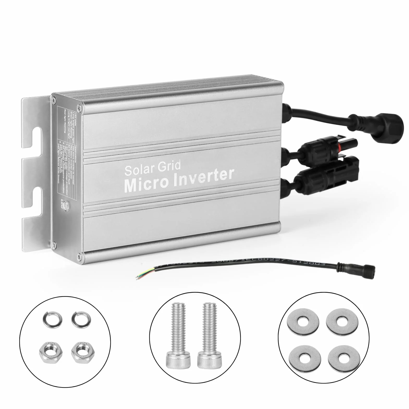 Jadeshay Microinverter 700W Solar Micro Inverter DC 18-50V Inverter Solare per Impianto Fotovoltaico MPPT Integrato Inverter PV per Pannelli Solari