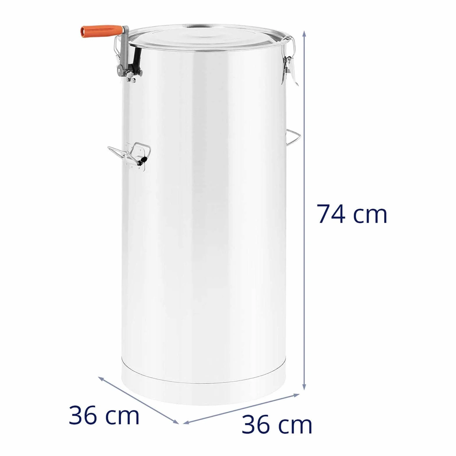 Smielatore Manuale Tangenziale Estrattore Per Miele Inox Professionale WIHE-02201 (2 Favi, Acciaio Inox, Plastica, Tangenziale)