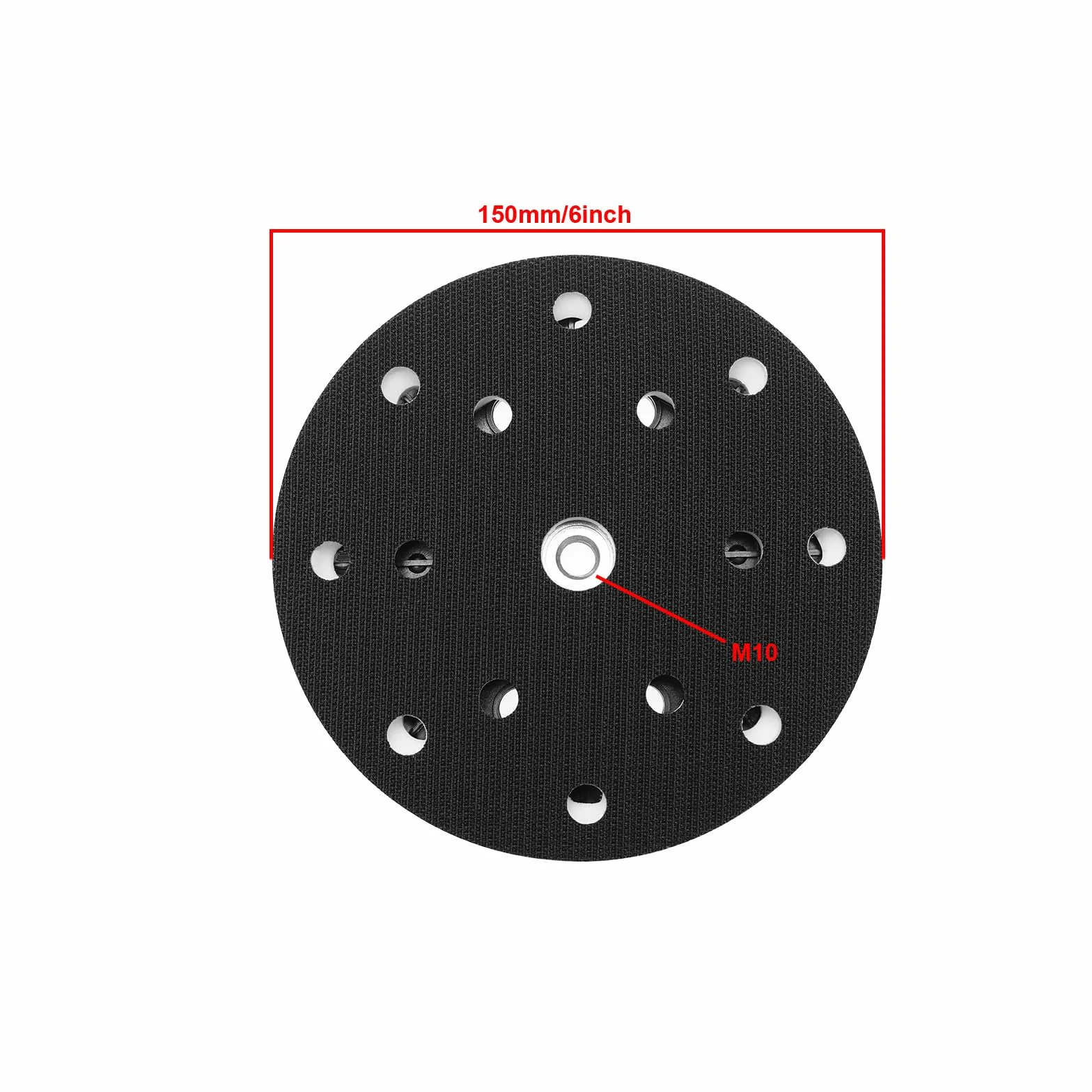 Supporto a gancio e fibbia da 6 pollici 150 mm 15 fori compatibile con Makita BO6050 BO6050J Levigatrici Orbitali Casuali Disco di Lucidatura Pad di Protezione Strumenti Abrasivi