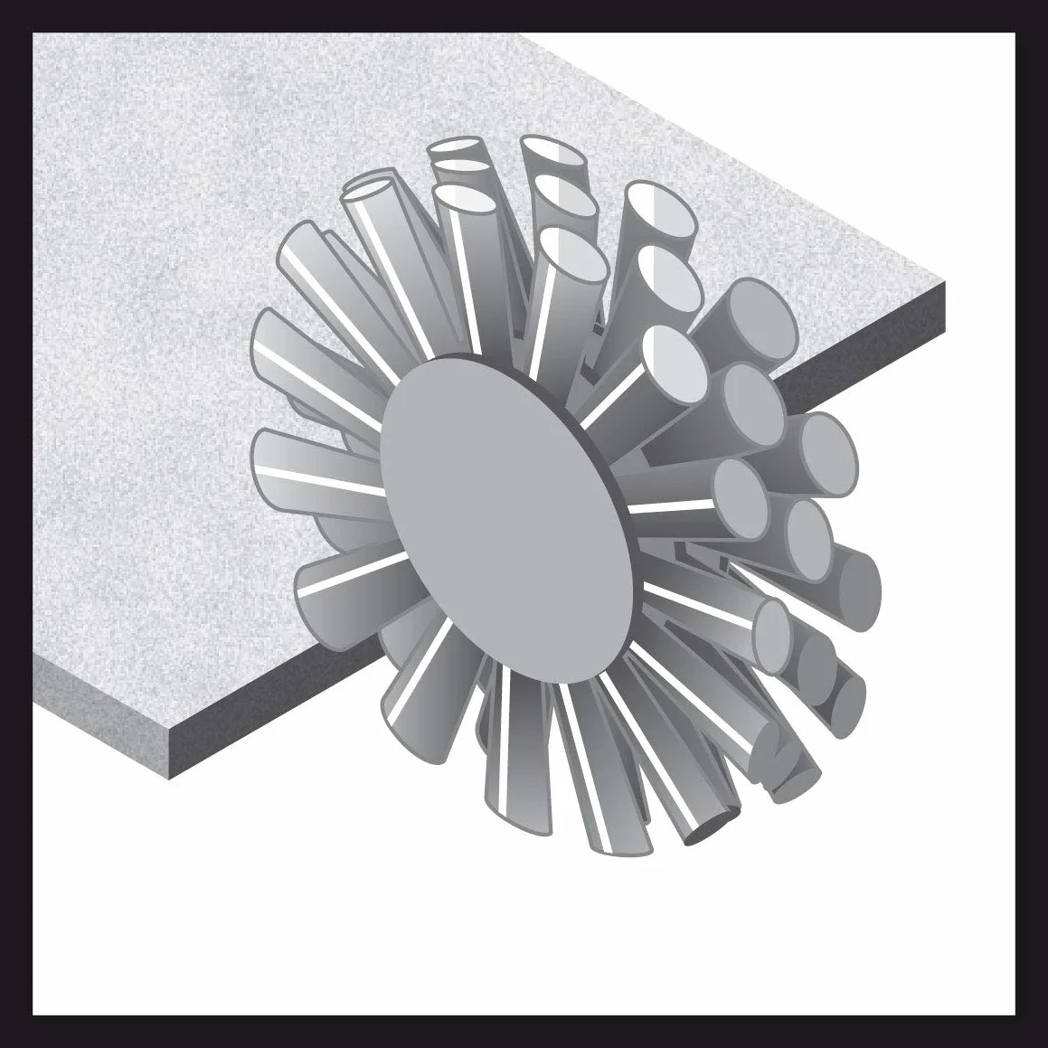 Bosch 1x Spazzola per smussatura PRO Stainless Steel clean a filo ondulato piccole, filetto M14 (per Metalli non ferrosi, Acciaio, Ø 100 mm, Professional Accessorio Smerigliatrice angolare piccola)