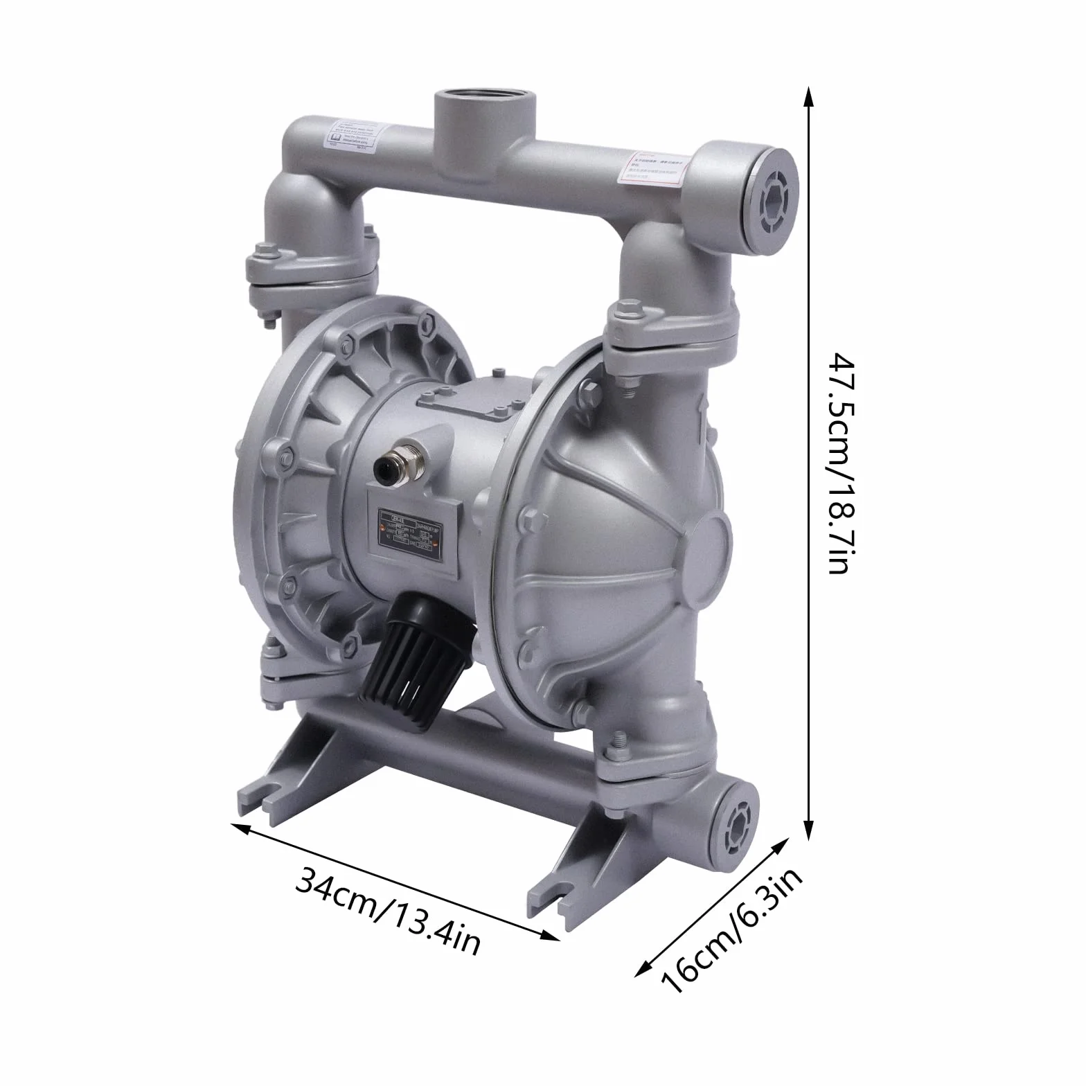 QBK-40L Pneumatico Doppia Membrana Pompa Aria Funzionamento 140L/min 0.69MPa Alluminio Resistente agli Chimici Per Acqua Olio Industria