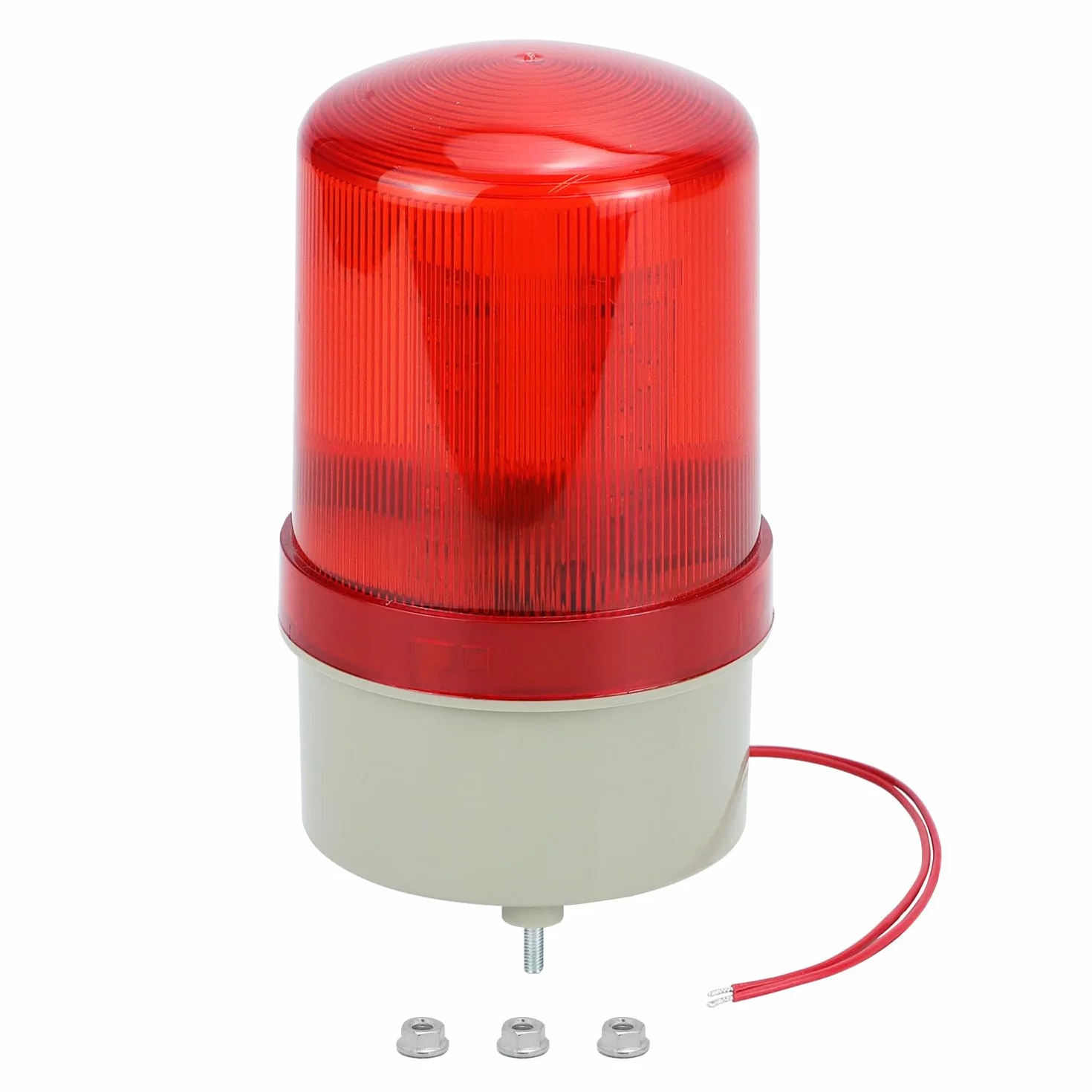 QWORK® Spia LED rotante, luce rossa lampeggiante, allarme ottico acustico