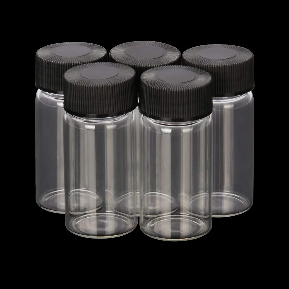 stonylab 20 Confezioni Viali Campione in Vetro con Tappo a Vite, Flacone per Campionamento Liquido da Laboratorio Flacone Reagente con Chiusura a Tappo, 20 ml