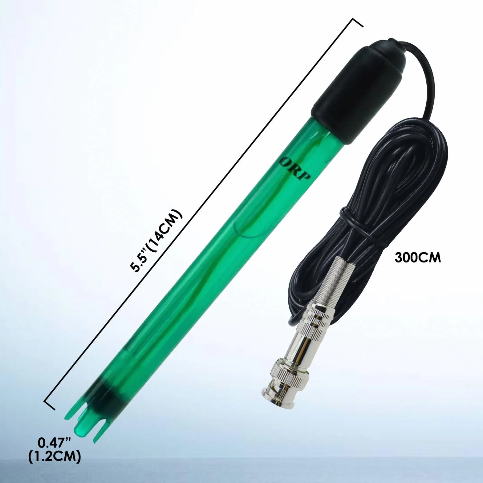 Elettrodo ORP Sostituibile con Connettore BNC Cavo Lungo 300 cm (10 ft) Alta Precisione (-1999-1999 mV) Per Piscine, Spas, Acquari, Acqua Potabile & Laboratori