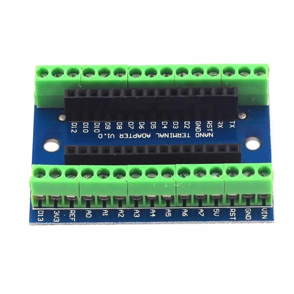 Hailege 3pcs NANO IO Shield IO Controller Terminal Adapter Scheda di espansione Nano IO Shield Piastra di espansione semplice Nano AVR P