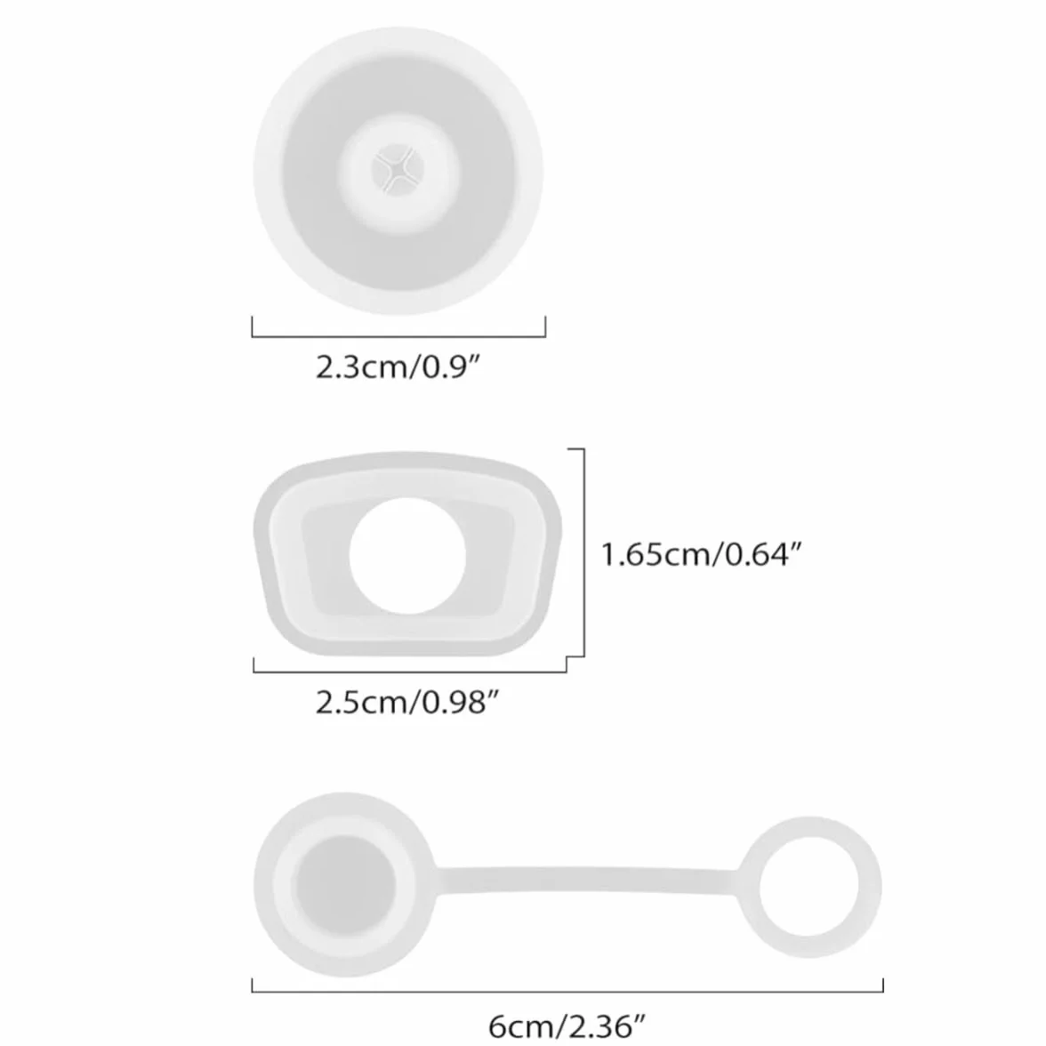 StanleyCups Silicone Tappo Fuoriuscita 6 Tappi a Prova di Fuoriuscite 40oz/30oz Riutilizzabili Trasparenti