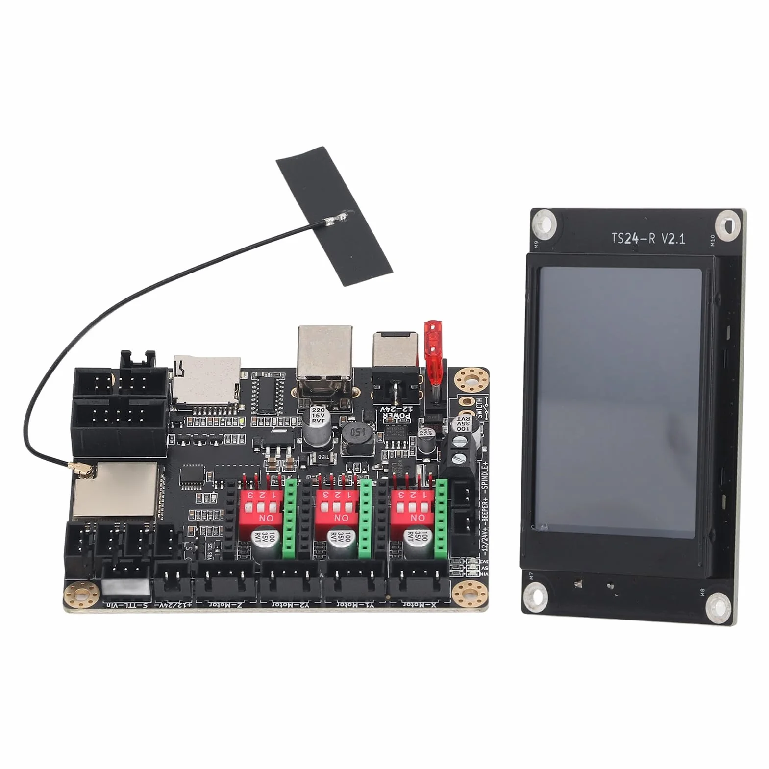 Scheda di Controllo della Stampante 3D MKS DLC32 V2.1 Scheda di Controllo a 32 Bit con WiFi 2.4 Pollici TS24 R V2.1 Scheda Principale della Macchina per Incisione Touch, per 3D Printer