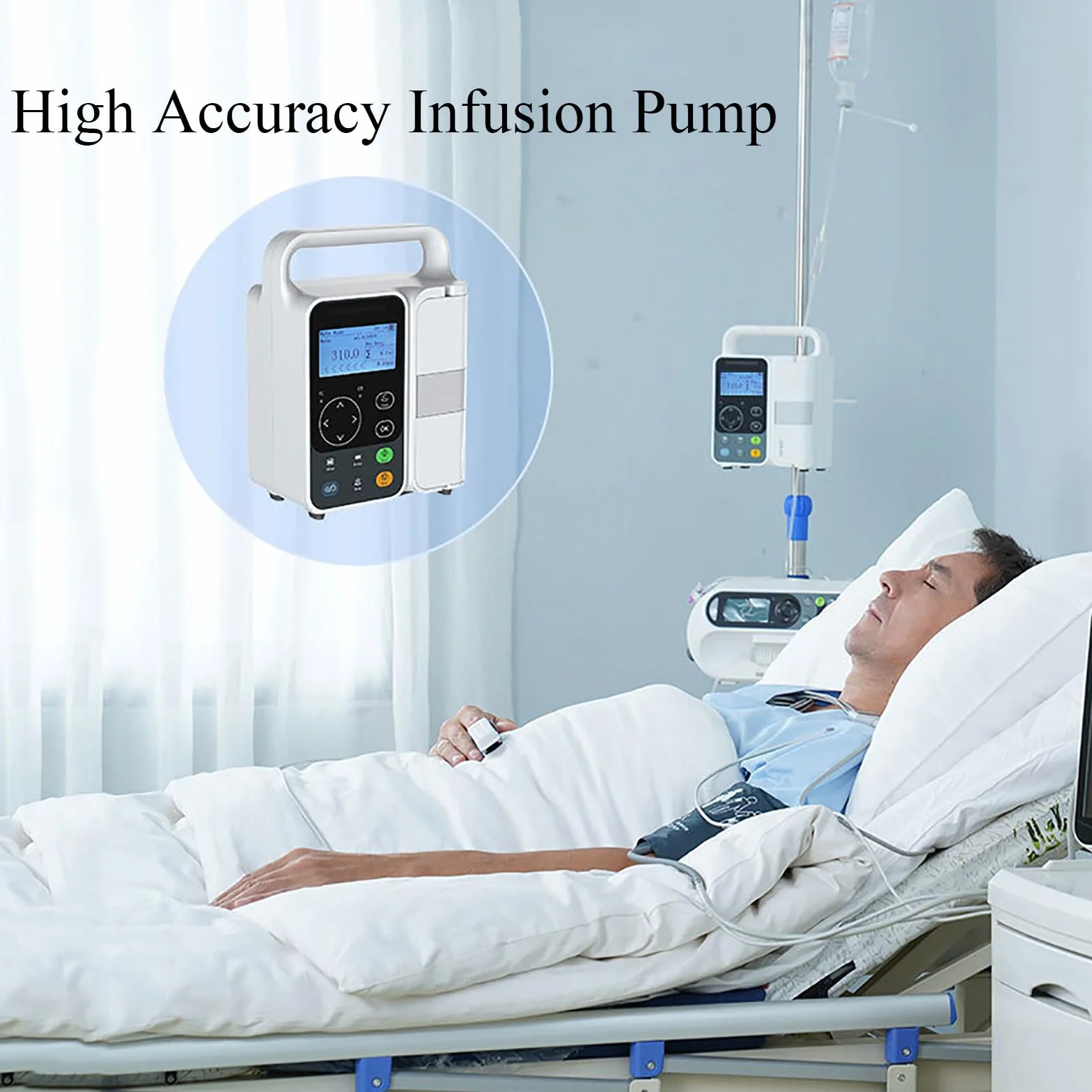 Pompa Di Infusione Automatica, Pompa Per Infusione Ad Alta Precisione Con Display LCD Da 3 Pollici, Infusione IV Ad Alta Precisione E Regolabile Con Allarme, Calibrazione, Per Ospedale, Clinica