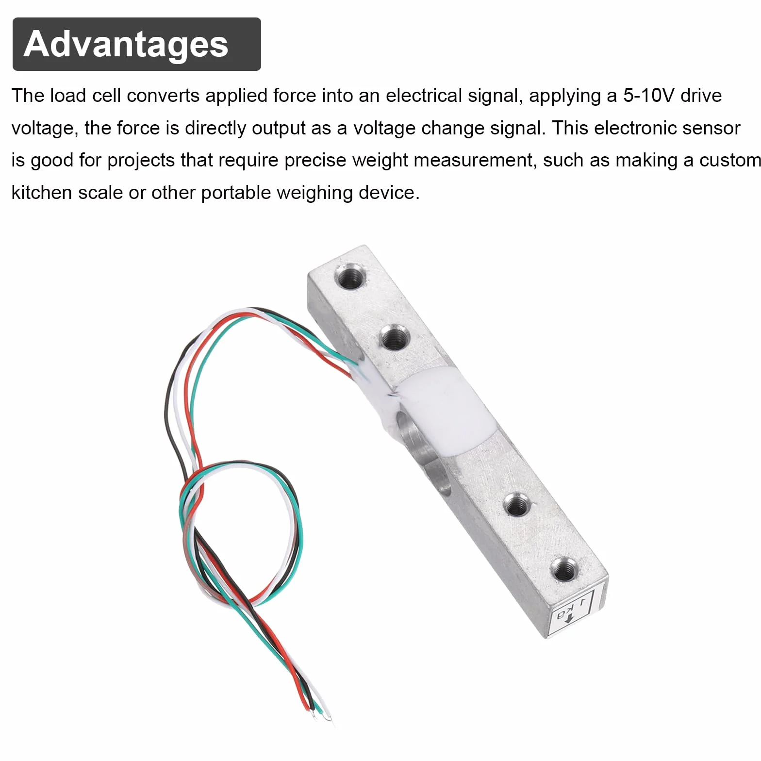 QUARKZMAN Sensori di Pesatura, 4 Set Sensore Peso Cella Carico Digitale 1Kg + Modulo Hx711 Sensore Pesatura 24 Bit Precisione A/D Doppio Canale per Kit Bilancia Cucina Elettronica Portatile