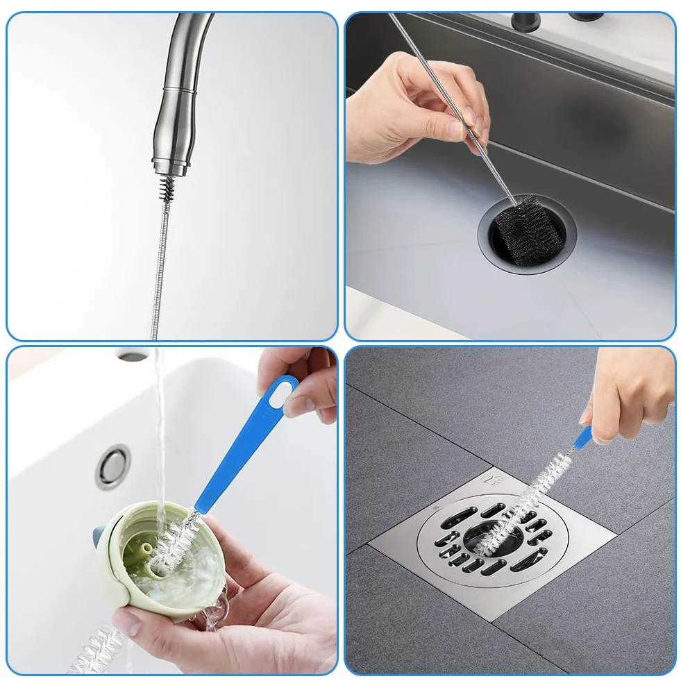 OSDUE Stura lavandini e Scarichi, 3 pezzi Pulitore a spirale, Stura Lavandino,Sonda Sturatubi, Riutilizzabile spazzola per la pulizia dei tubi, per Cucine Bagno Servizi Igienici Fognature
