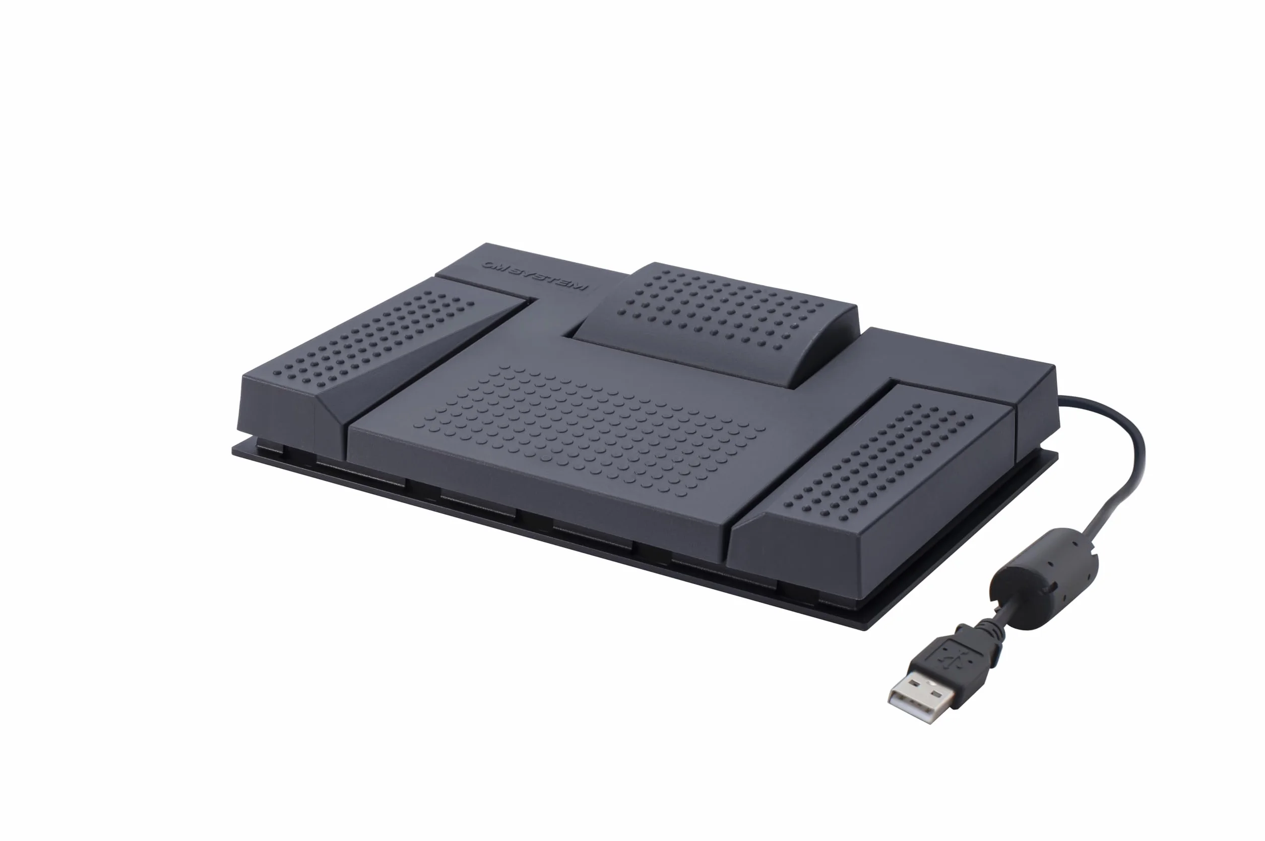 OM SYSTEM Pedaliera USB RS28N 3 Pedali Professionale – Comando a Pedale per Trascrizione, Compatibile Software ODMS, Ergonomica, Piedini Antiscivolo, Cavo 1,8m