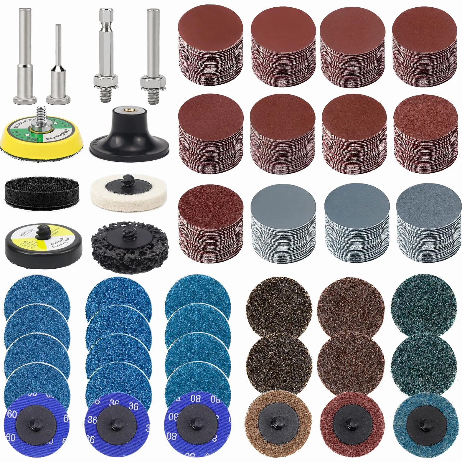 Set di dischi abrasivi (set per lucidatura auto, 54 pezzi)