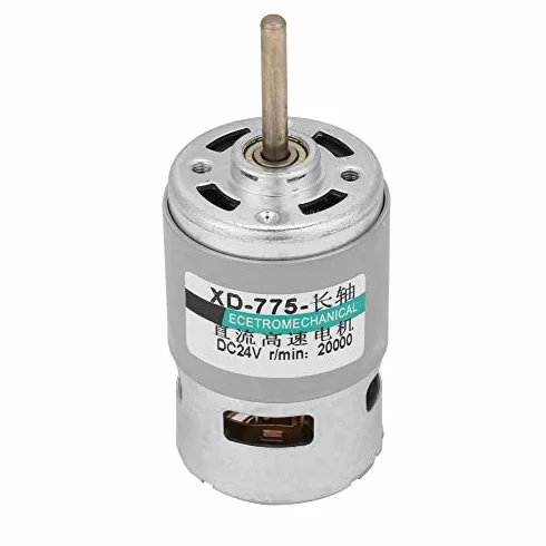 Motore DC 775 80W 20000RPM 12V/24V Universale con Cuscinetti a Sfera Doppi