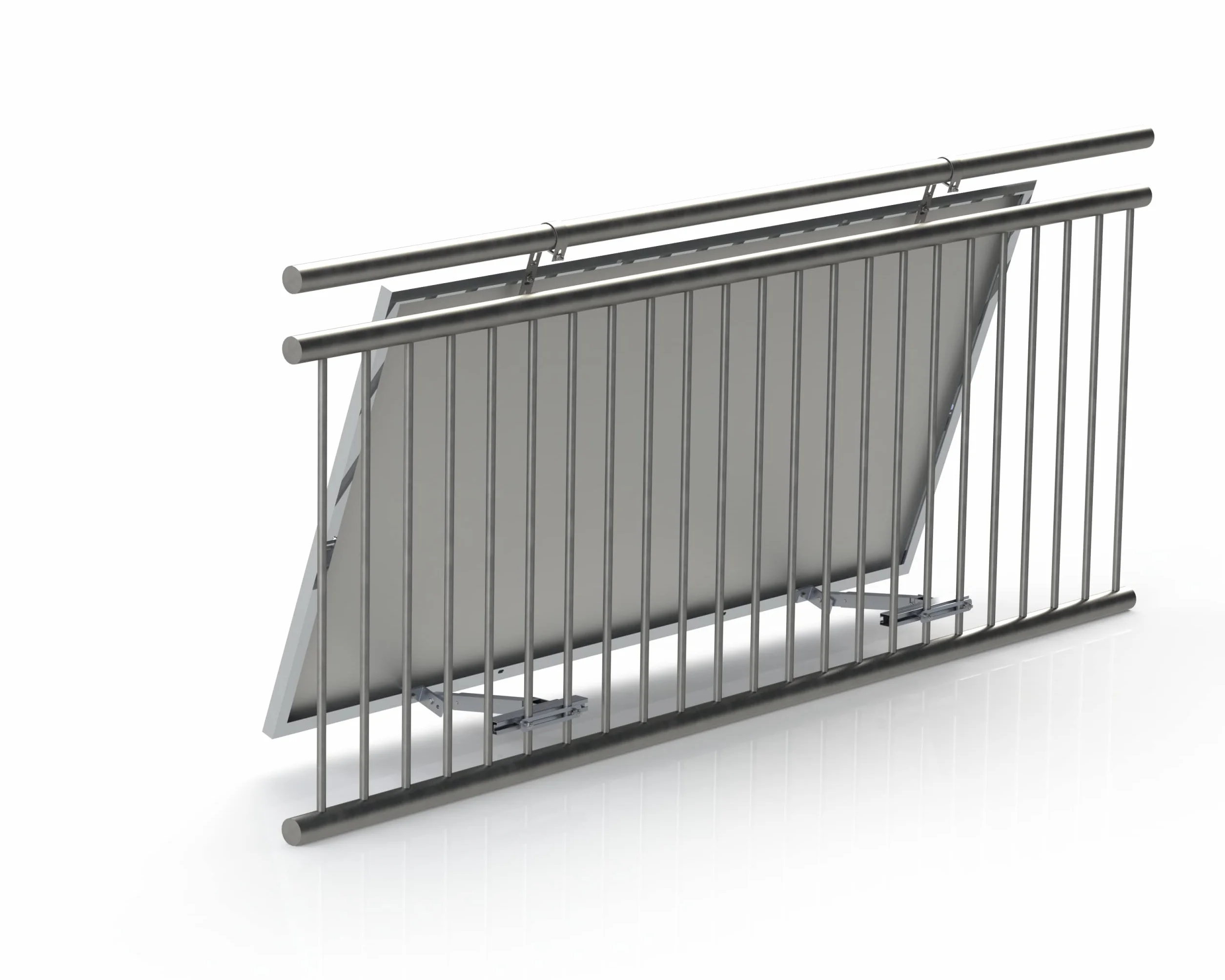 Home Trends® Supporto per impianto solare da balcone per 1 modulo solare | Adattatore per corrimano preciso da 4-10 cm con cuscinetto in gomma | Set di montaggio singolo incluso con istruzioni di