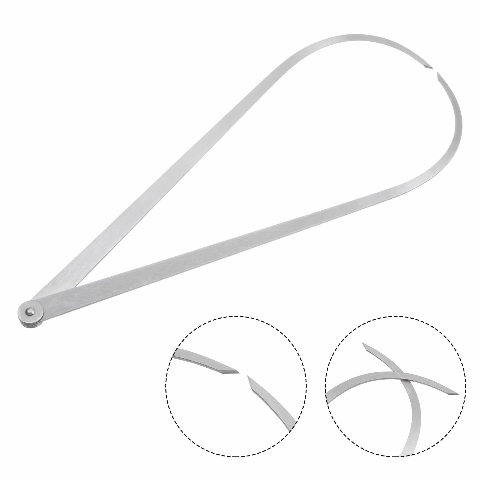 QUARKZMAN Calibro A Pressione Esterno 400mm 16 Pollici Acciaio Per Utensili Giunto Fisso Strumento Di Misurazione Interna Per Intagli Modellatura Scultura Argento