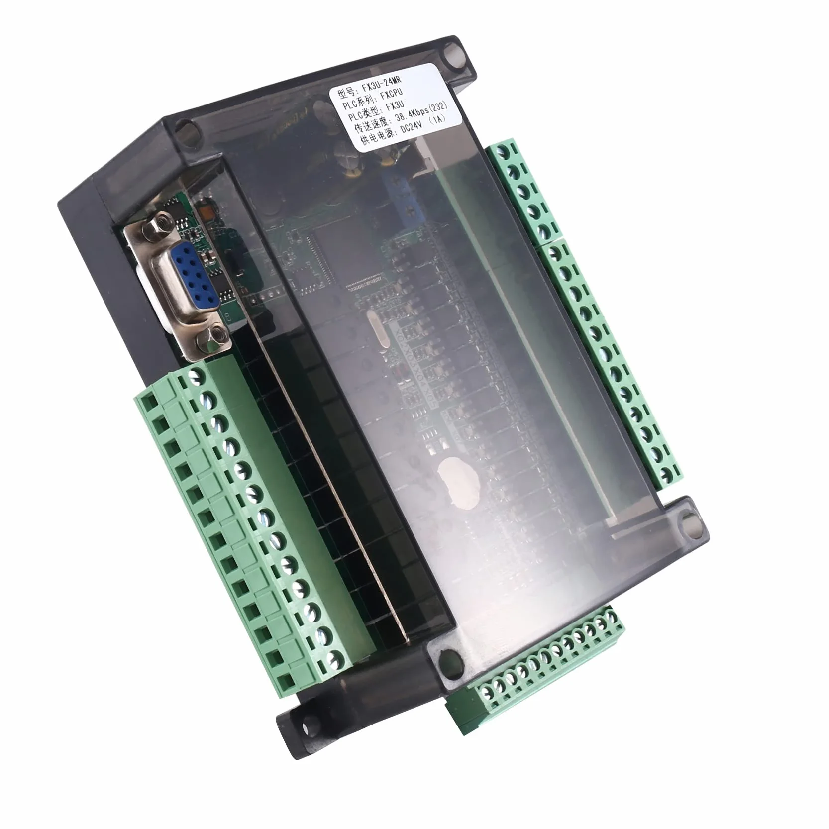 FX3U-24MR Scheda di controllo industriale PLC 14 ingressi 10 uscite 6AD 2DA con comunicazione 485 e (A)
