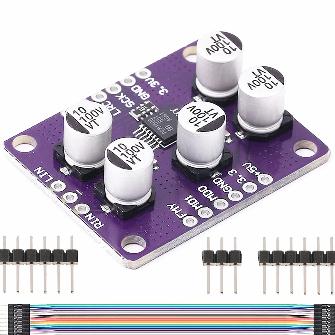 PCM1808 Modulo amplificatore a 24 bit PCM1808 Modulo decodificatore lettore single-ended audio stereo ADC con cavo