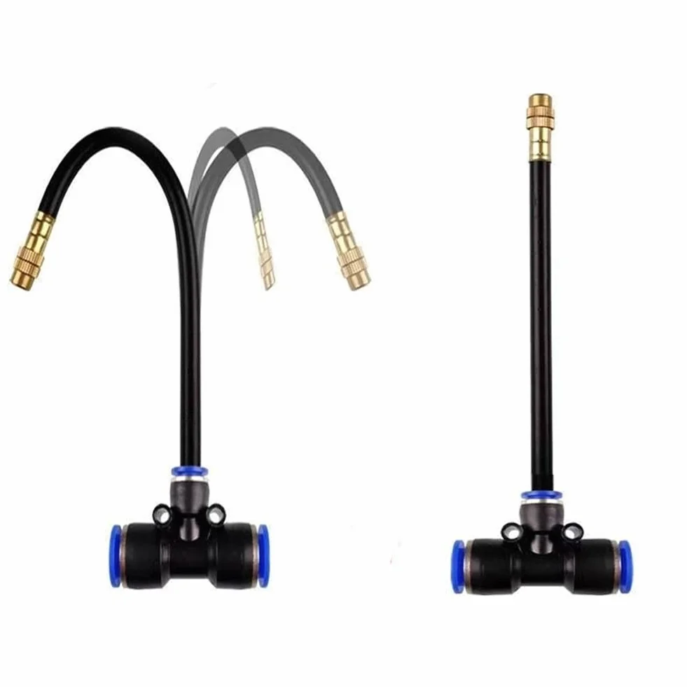 Ugello spruzzatore con raccordo a T Ugello nebulizzatore d'acqua Tubo flessibile Strumento per l'irrigazione delle piante resistente all'usura per sistemi di irrigazione Ugello atomizzatore + cinghi