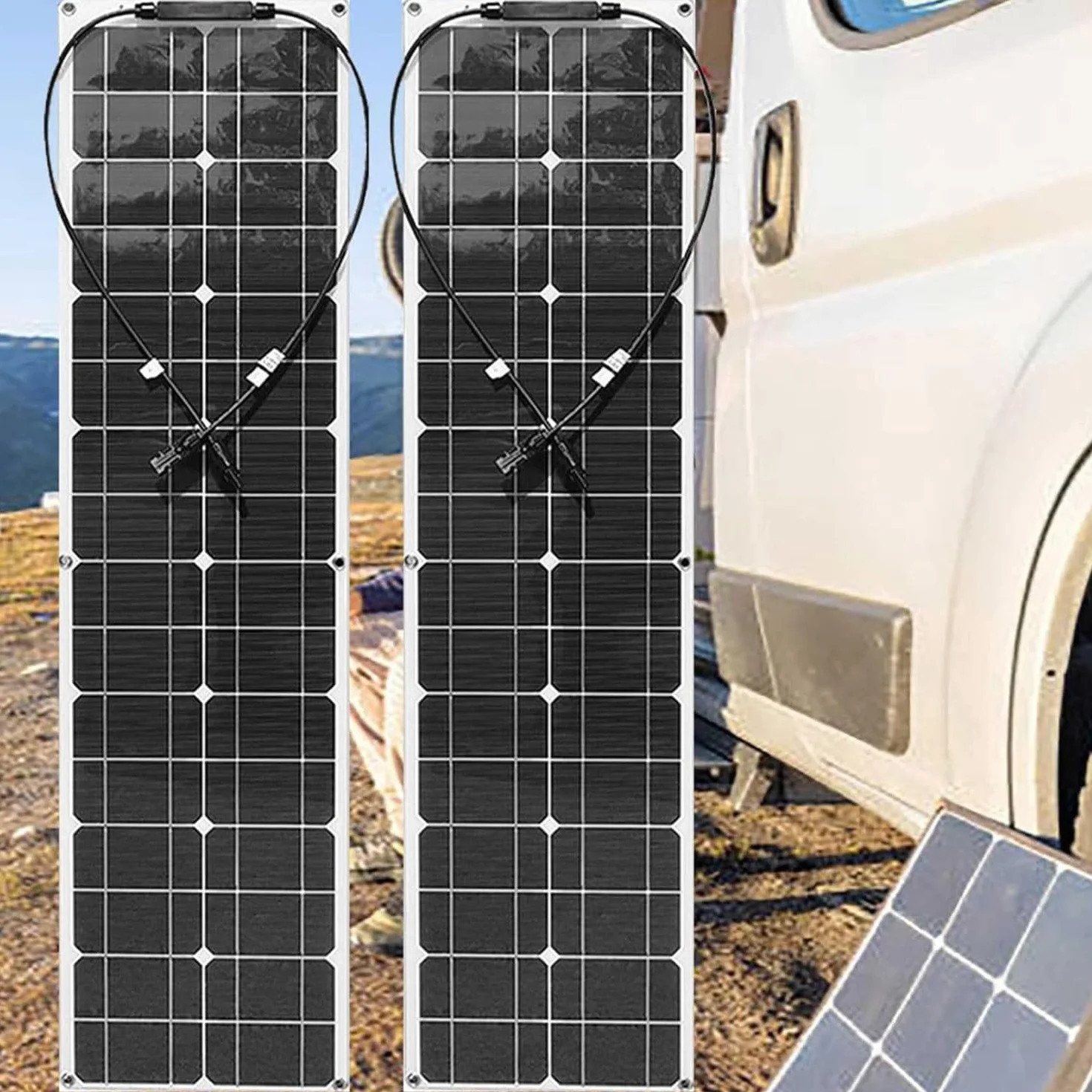 Pannello Solare Portatile, Pannelli Solari Monocristallini, Pannello Solare Ultrasottile Da 200 W, 400 W E 800 W, Kit Di Pannelli Solari Flessibili Con Controller Da 40 A,400W